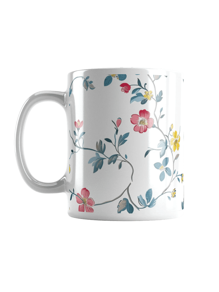 Multicolor Floral White Glossy Ceramic Mug by Treasure Pie product image (18)
