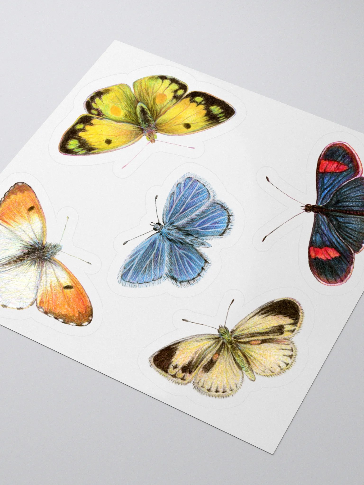 Small cottage butterflies stickers product image (2)