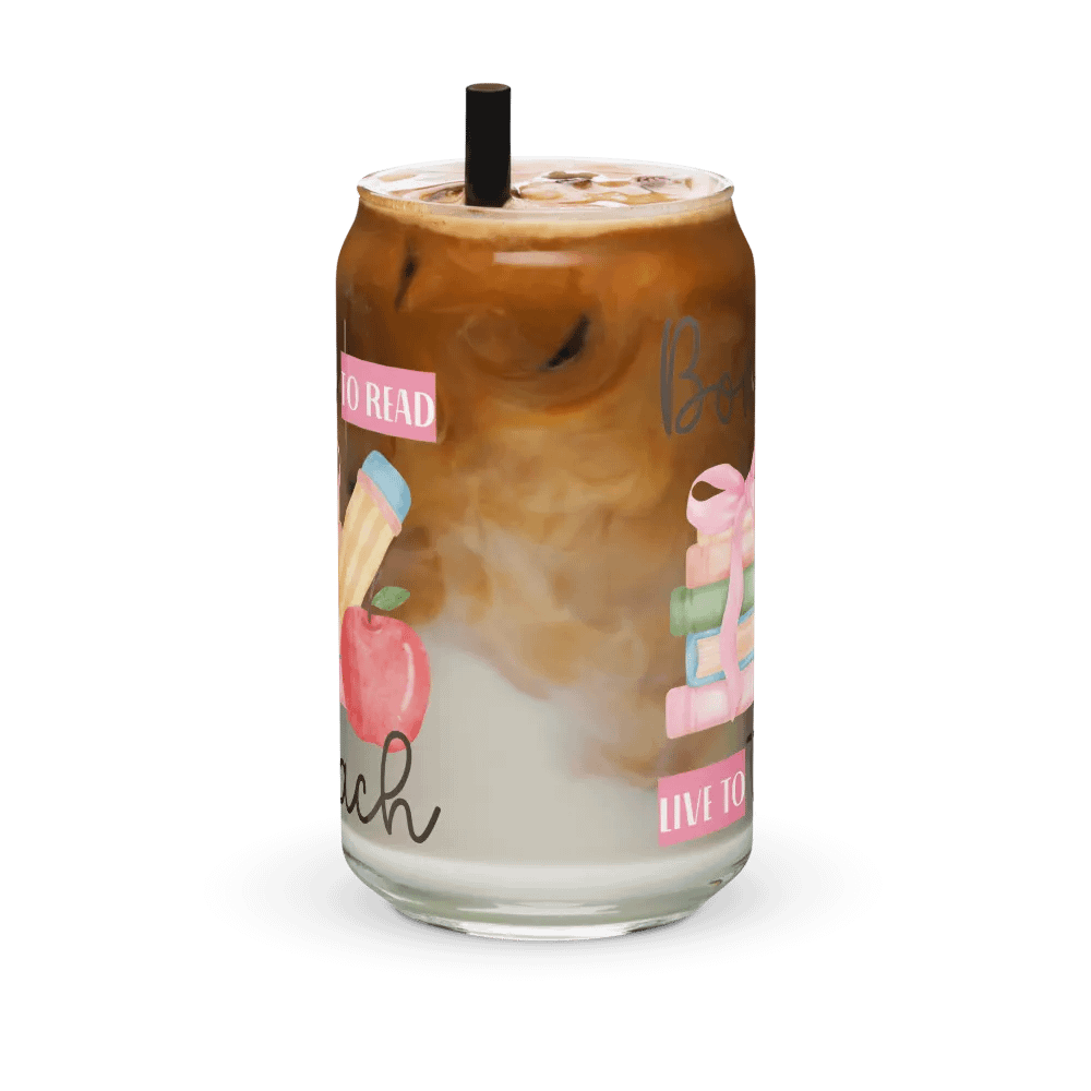 Ice Coffee Watercolor Glass Tumbler Gift For A Teacher product image (7)