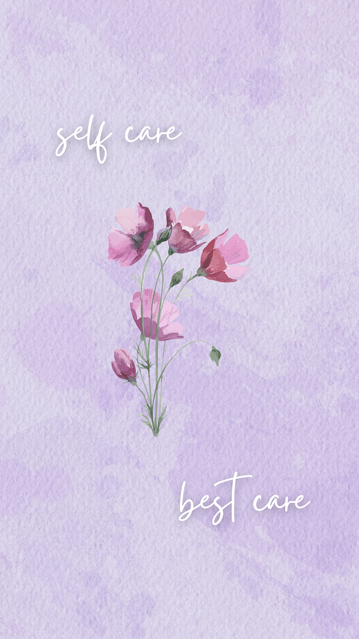 Self Care Flower Phone Wallpaper product image (1)