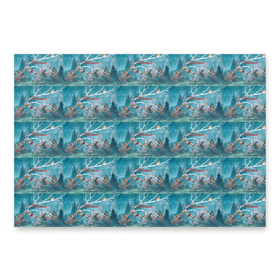 christmas bird wrapping paper for family friends colleagues product image (3)