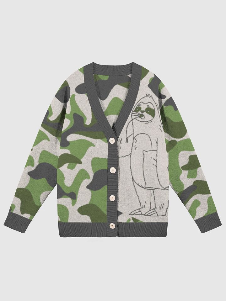 Urban Sloth Camo Knitted Cardigan product image (1)