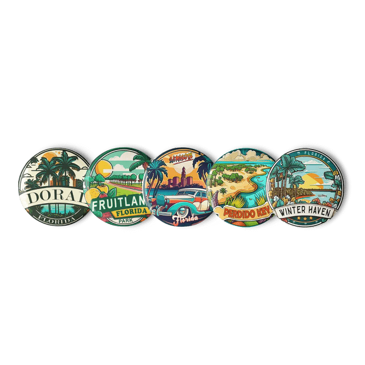Vibrant Spirit Of Florida - Set Of 5 Pins product image (2)