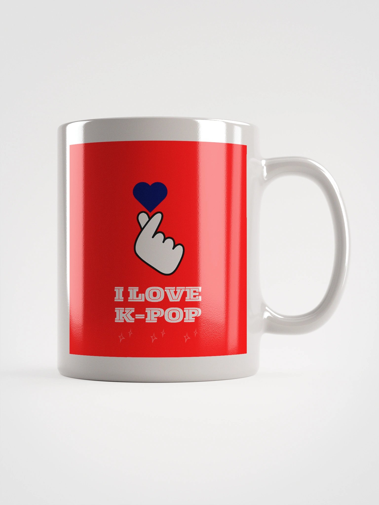 K-POP South Korean finger heart symbol mug product image (2)