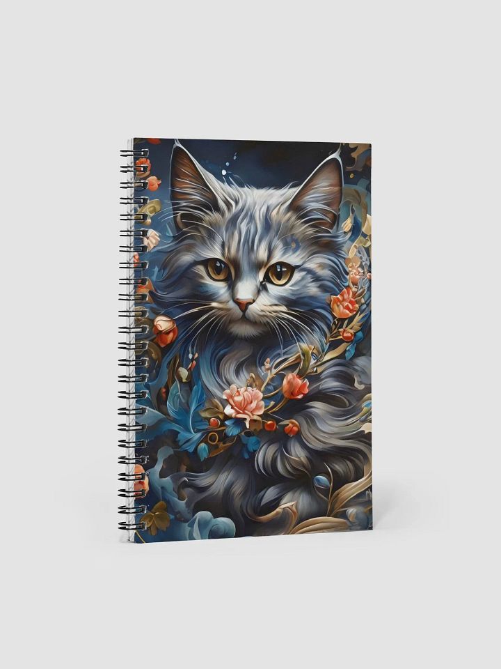 Whiskers & Petals, Serenity in Bloom Spiral Notebook product image (1)