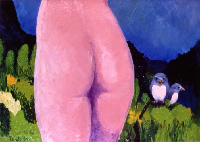 Two Birds (1981) on canvas (20" x 28") product image (1)