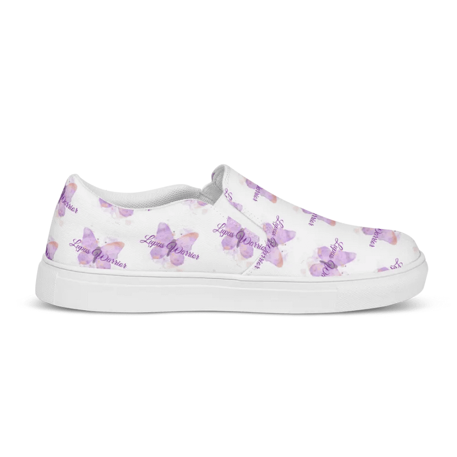 Purple Butterfly Lupus Warrior Slip On Canvas product image (11)