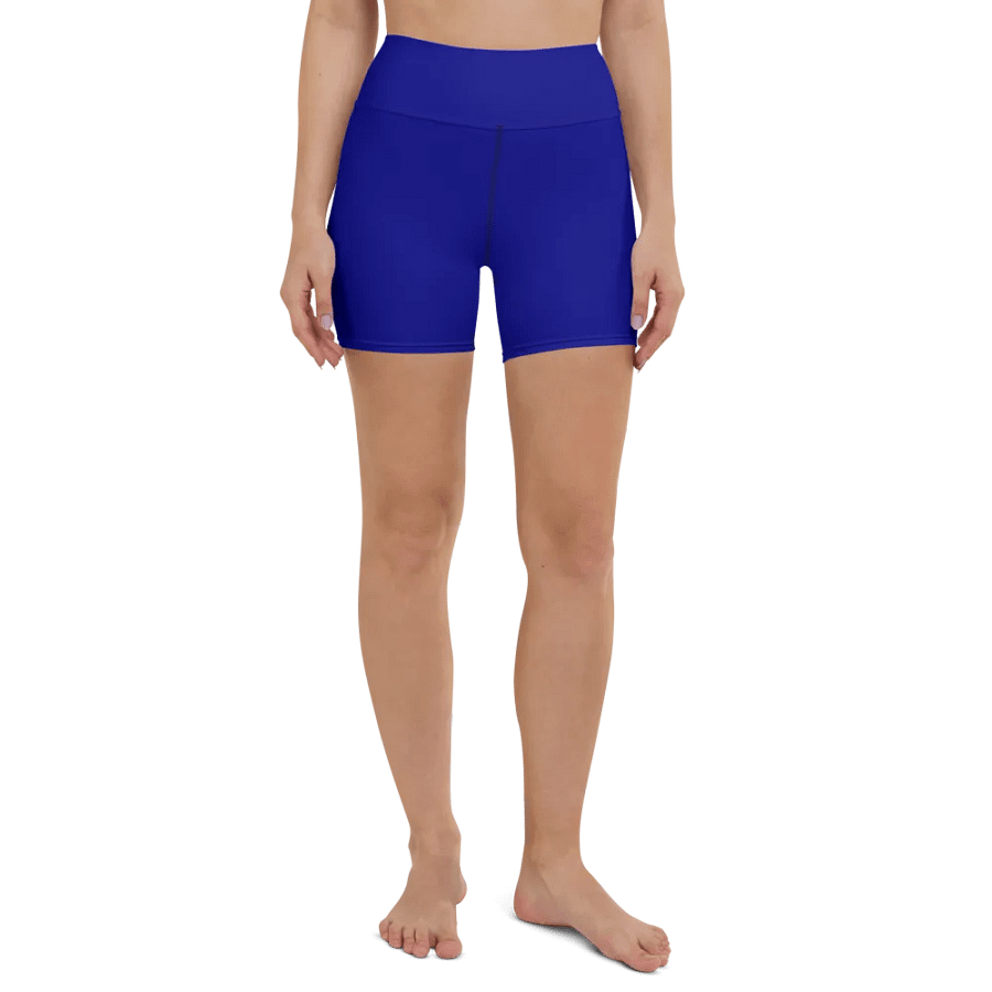 Plain Color Navy Blue Yoga Shorts product image (1)