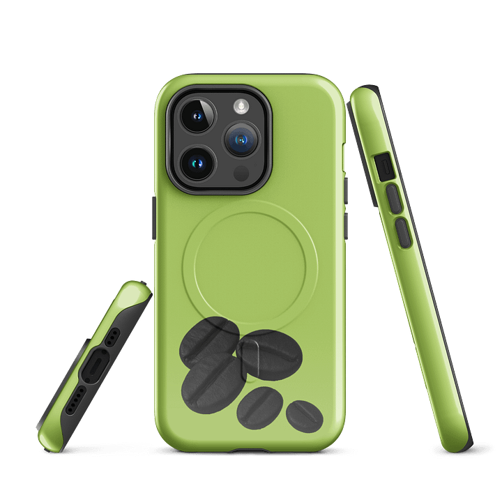 Green Black Coffee Beans MagSafe® Tough iPhone® Case product image (3)