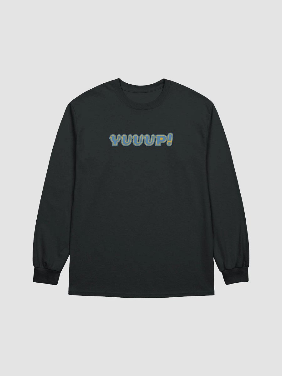 YUUUP! Bold Blue Stylized Long Sleeve T-Shirt product image (5)