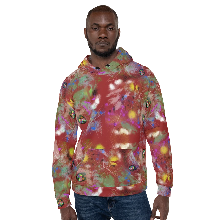 Splatter-Wear #2 All-Over-Print Unisex Hoodie/Red product image (2)