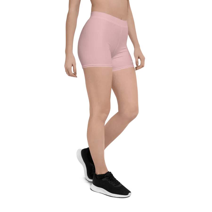 Women's Activewear - Slip Shorts Baby Pink - Printed White Logo product image (4)