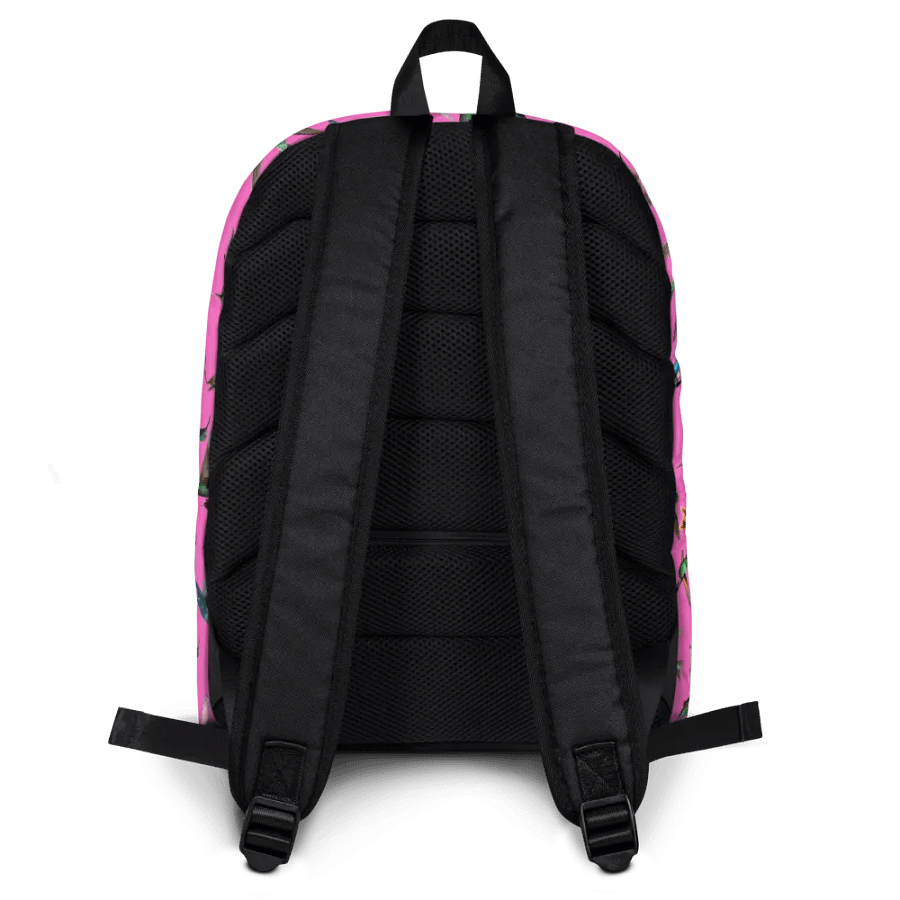 humming bird print backpack pink Backpack for young girls product image (8)