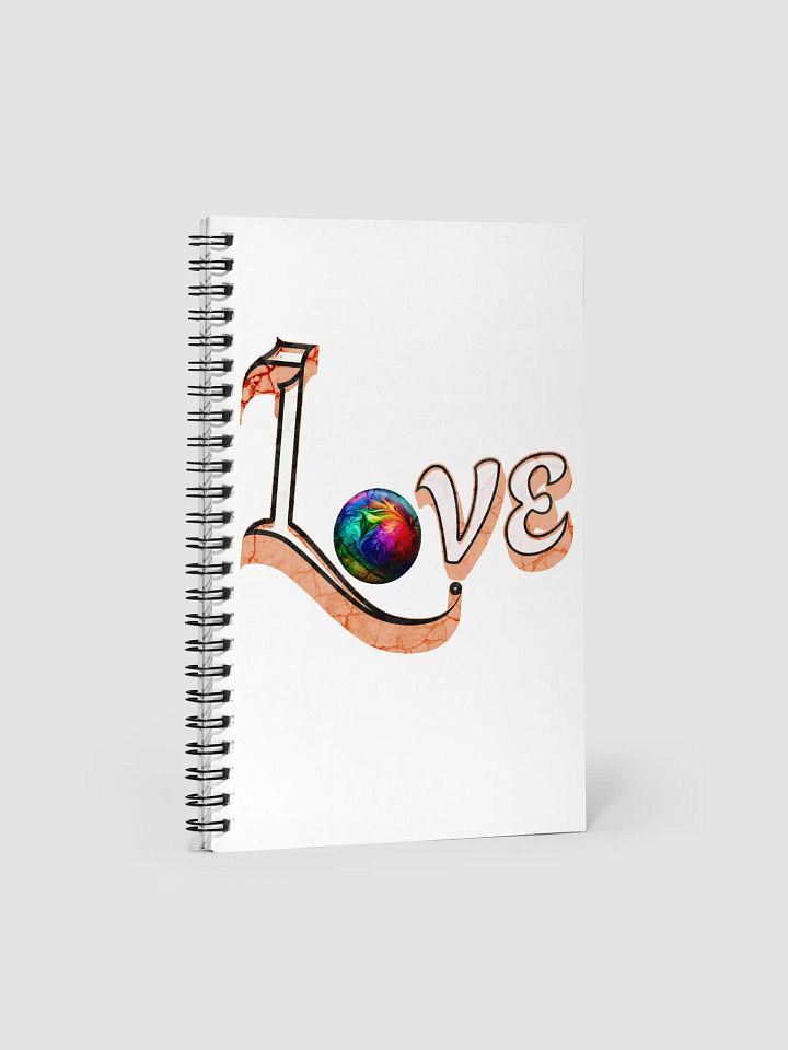 Love Bowling Marble Spiral Notebook product image (1)