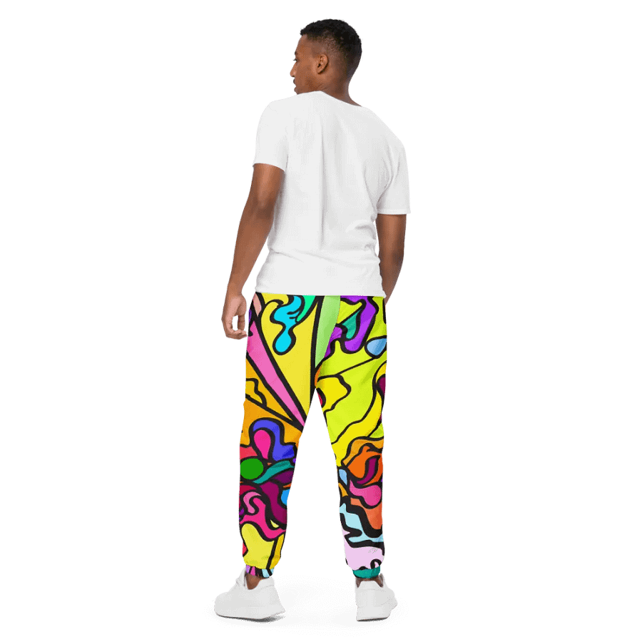 Vibrant Swirls All-Over Track Pants - Wave at Sunset product image (4)