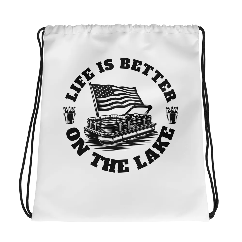 Life is better on the lake - Drawstring Bag product image (1)
