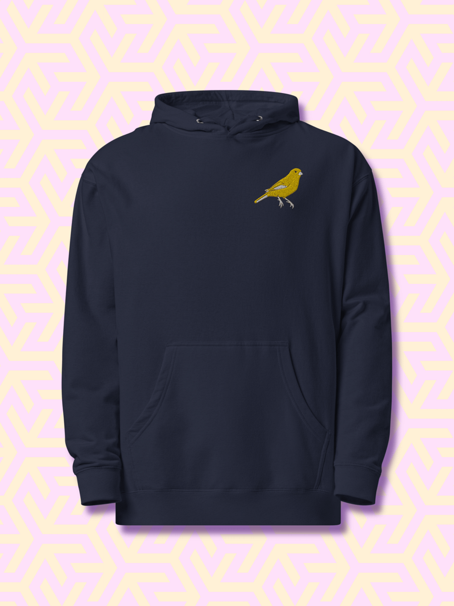 Embroidered Yellow Canary Bird Midweight Hoodie product image (1)