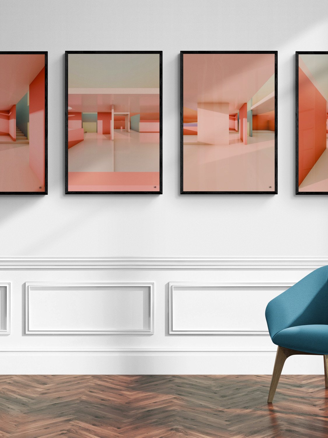 Architectural Landscape - Summer Pastel 02 24"x36" product image (6)