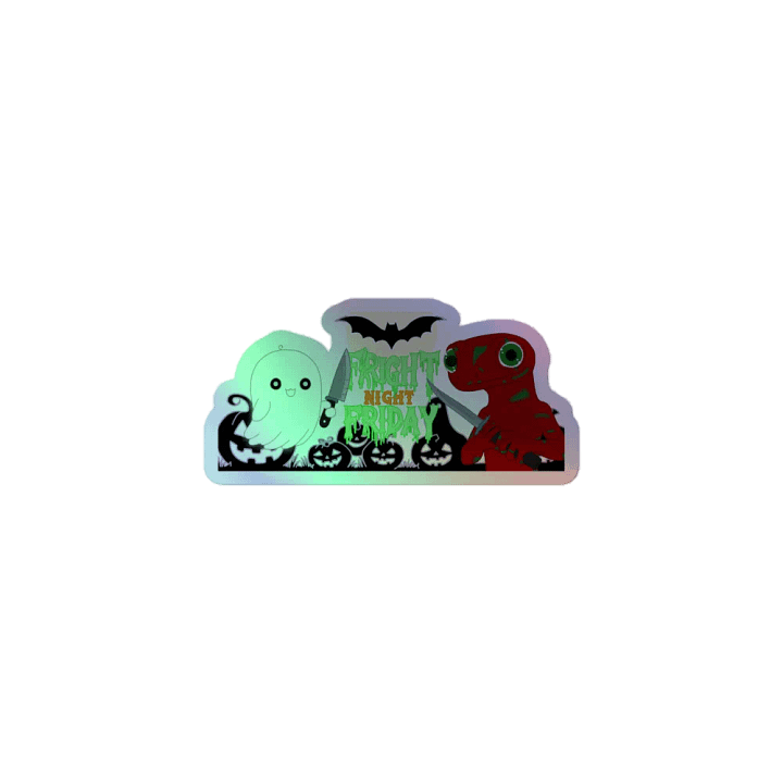 Fright Night Holo Sticker - Green Logo product image (1)