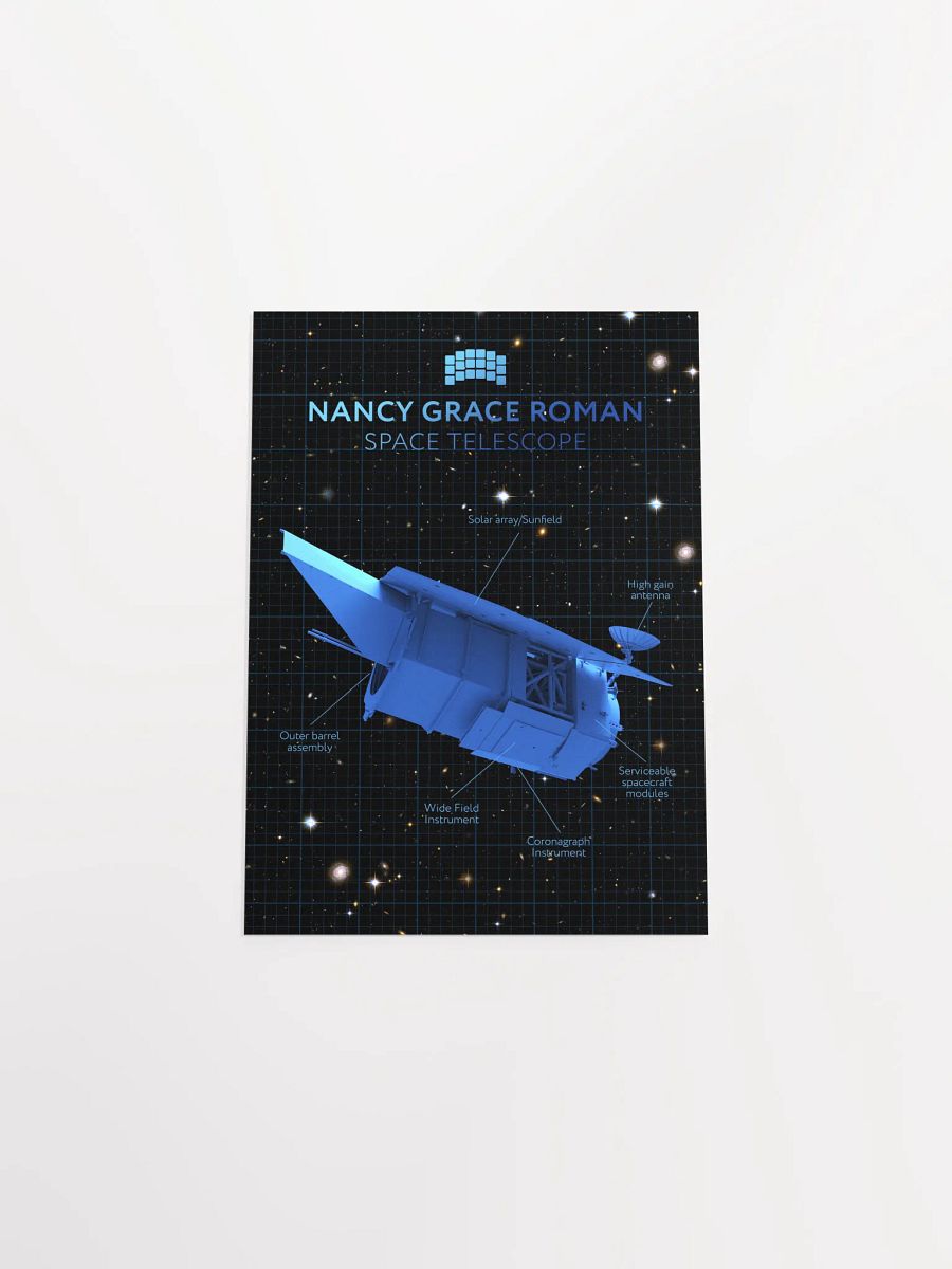 Nancy Grace Roman Telescope Blueprint Poster — NASA NGRST Space Print, Futuristic Science Wall Art, Space Blueprint Decor product image (9)