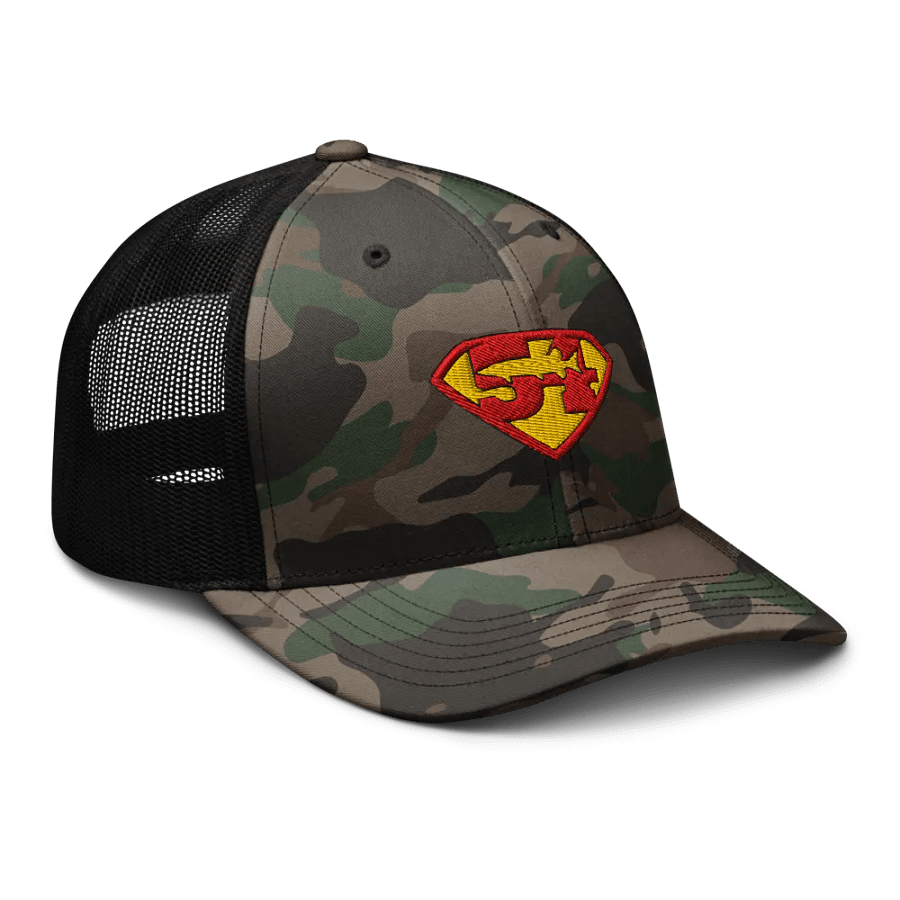 Superhero 54 Camo Trucker Hat product image (8)
