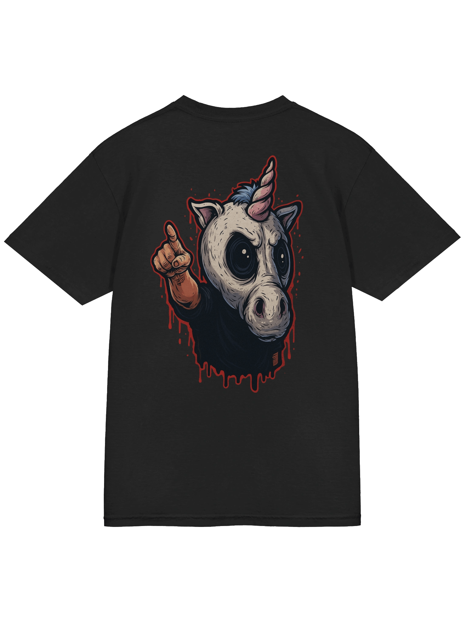 Expressive Unicorn Pointing T-Shirt product image (4)