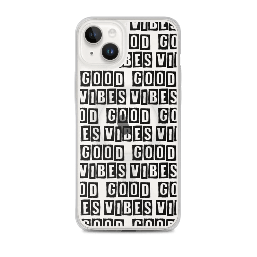 Clear MagSafe® iPhone® Case - Black Text product image (1)