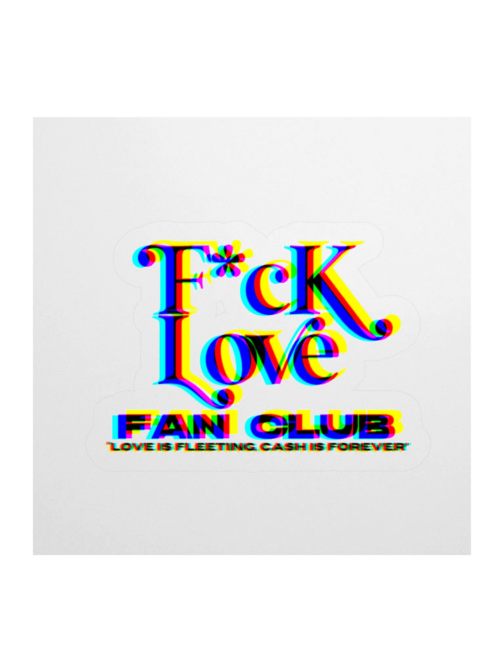 F**K Love Fan Club Kiss Cut Stickers product image (2)