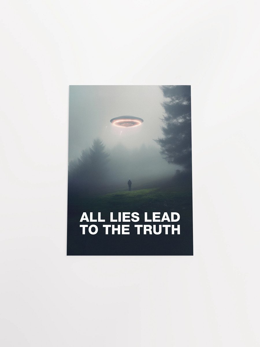 All Lies Lead to the Truth/The X-Files poster, S05E01 1997 — sci-fi poster, movie art, I want to believe poster, space print, aliens wall decor product image (24)