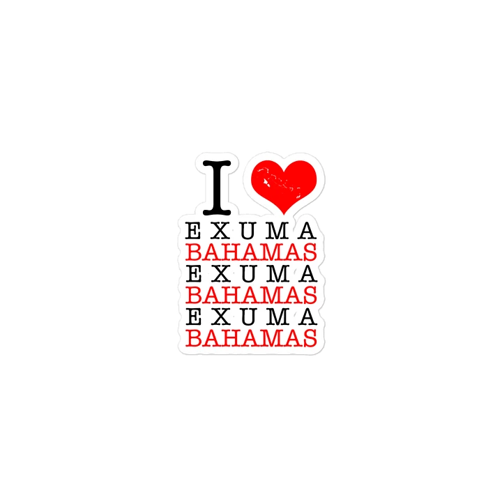 Bahamas Magnet : I Love Exuma Bahamas : Heart Bahamas Map product image (2)