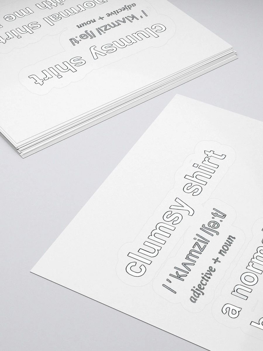 Clumsy Shirt Definition Sticker product image (4)
