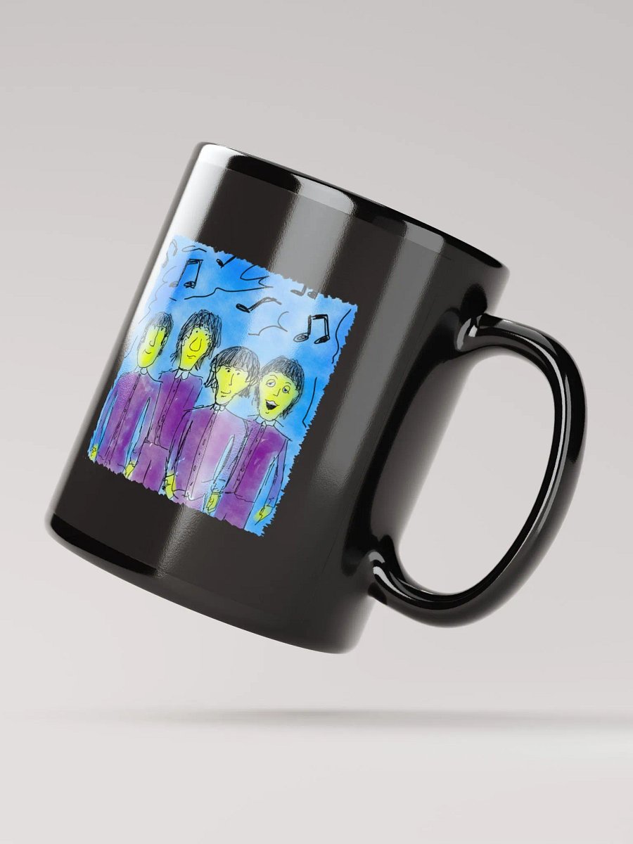 Purple Suited Beat Group Cartoon Black Mug product image (4)