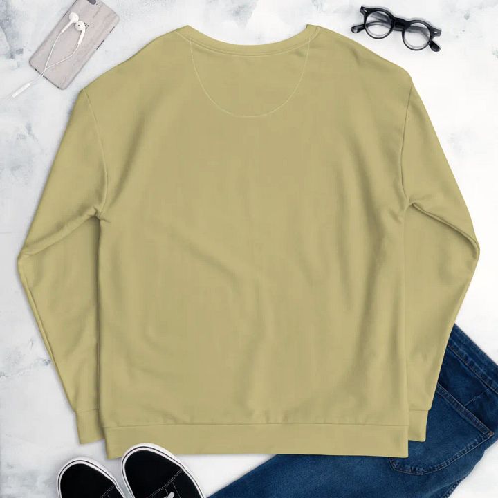 Plain Medium Yellow Soft Summer Unisex Recycled Polyester Heavyweight Premium Sweatshirt by Treasure Pie product image (2)