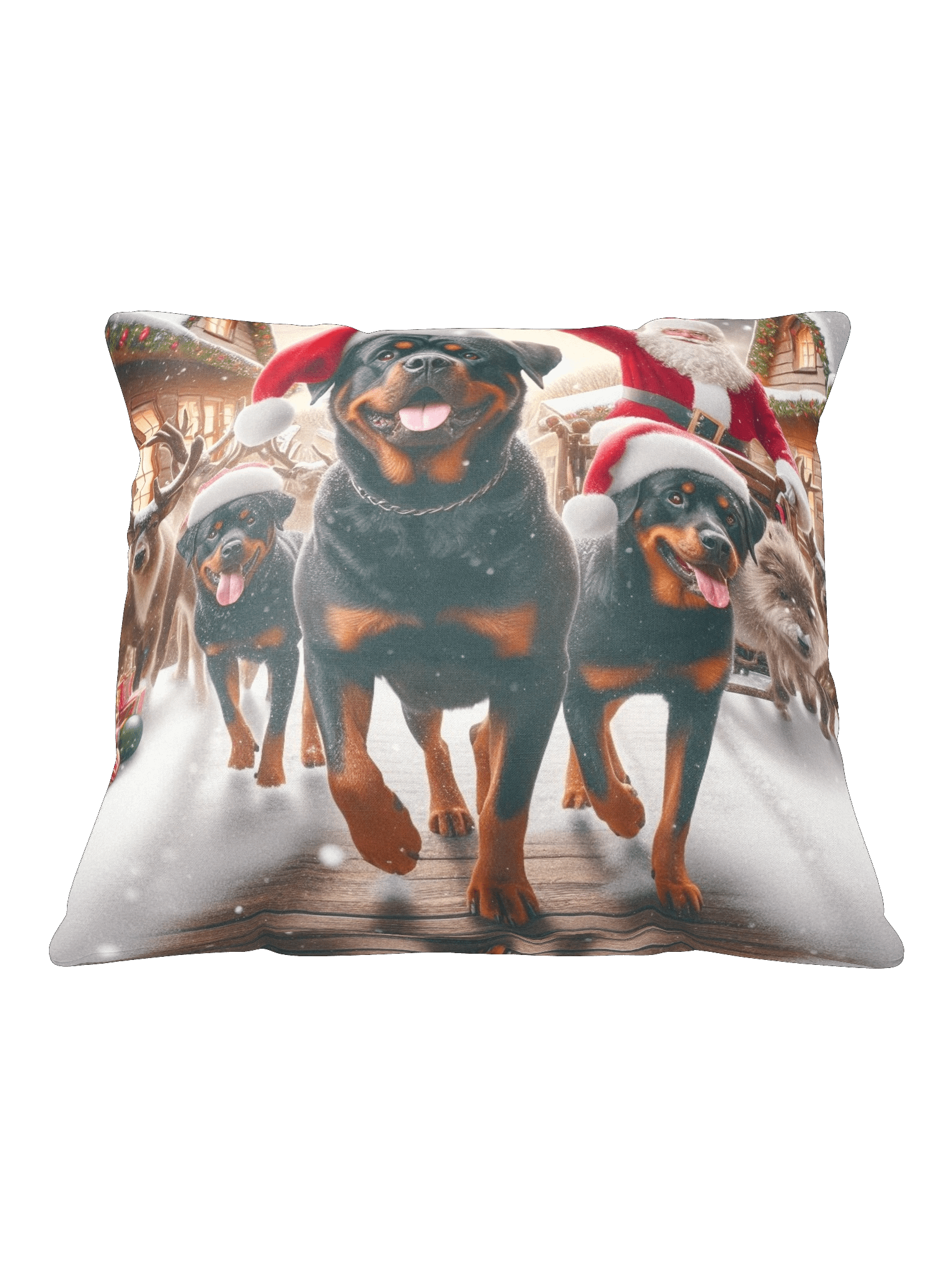 Rottweiler Santa Paws Festive Pillow product image (2)