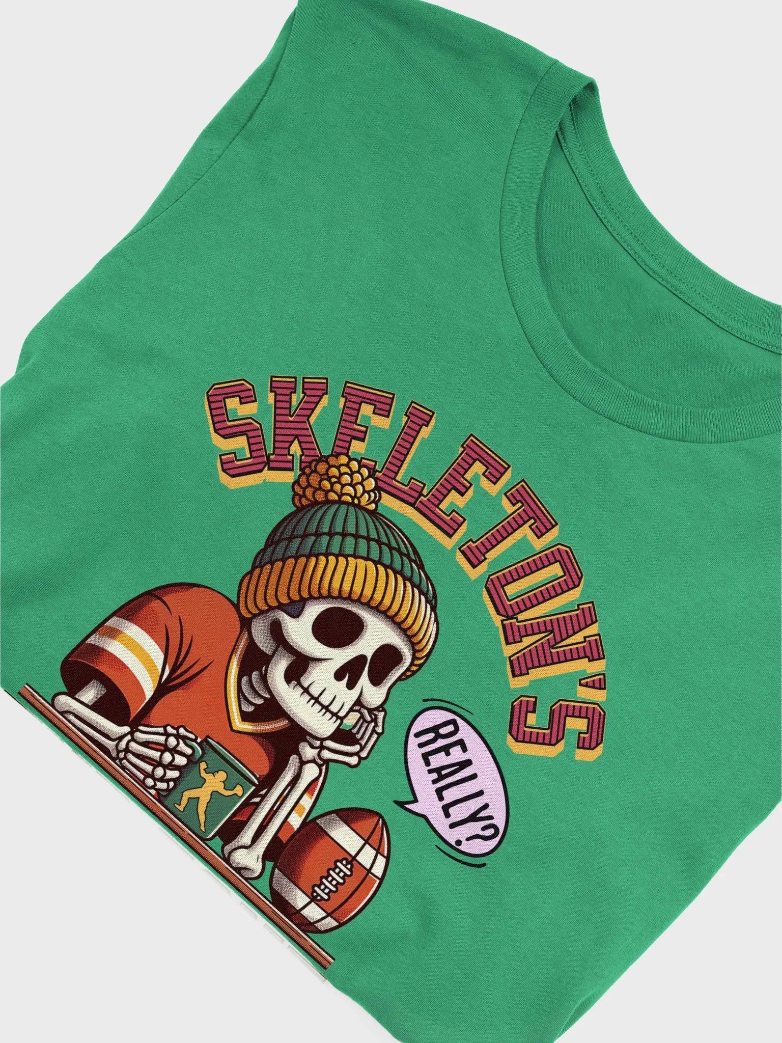 Skeletons End Zone Football T-Shirt product image (3)