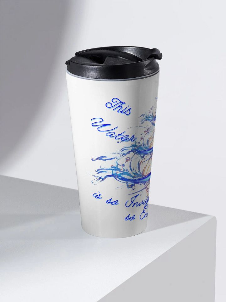 Insulated Tumbler with straw with beautiful whirlpool design, featuring 'This water is so energising' product image (2)