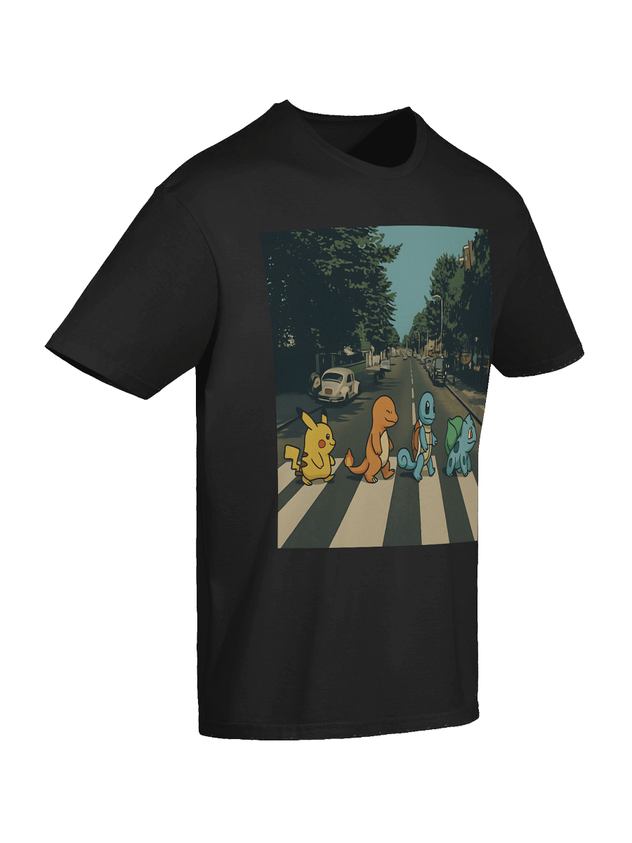 🚦 Abbey Road Pokémon Parody T-Shirt – Pikachu, Charmander, Squirtle & Bulbasaur Cross the Street product image (94)