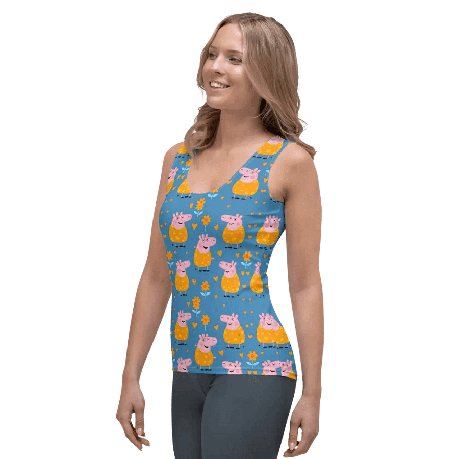 Cheerful Piggy Paradise Tank Top product image (3)