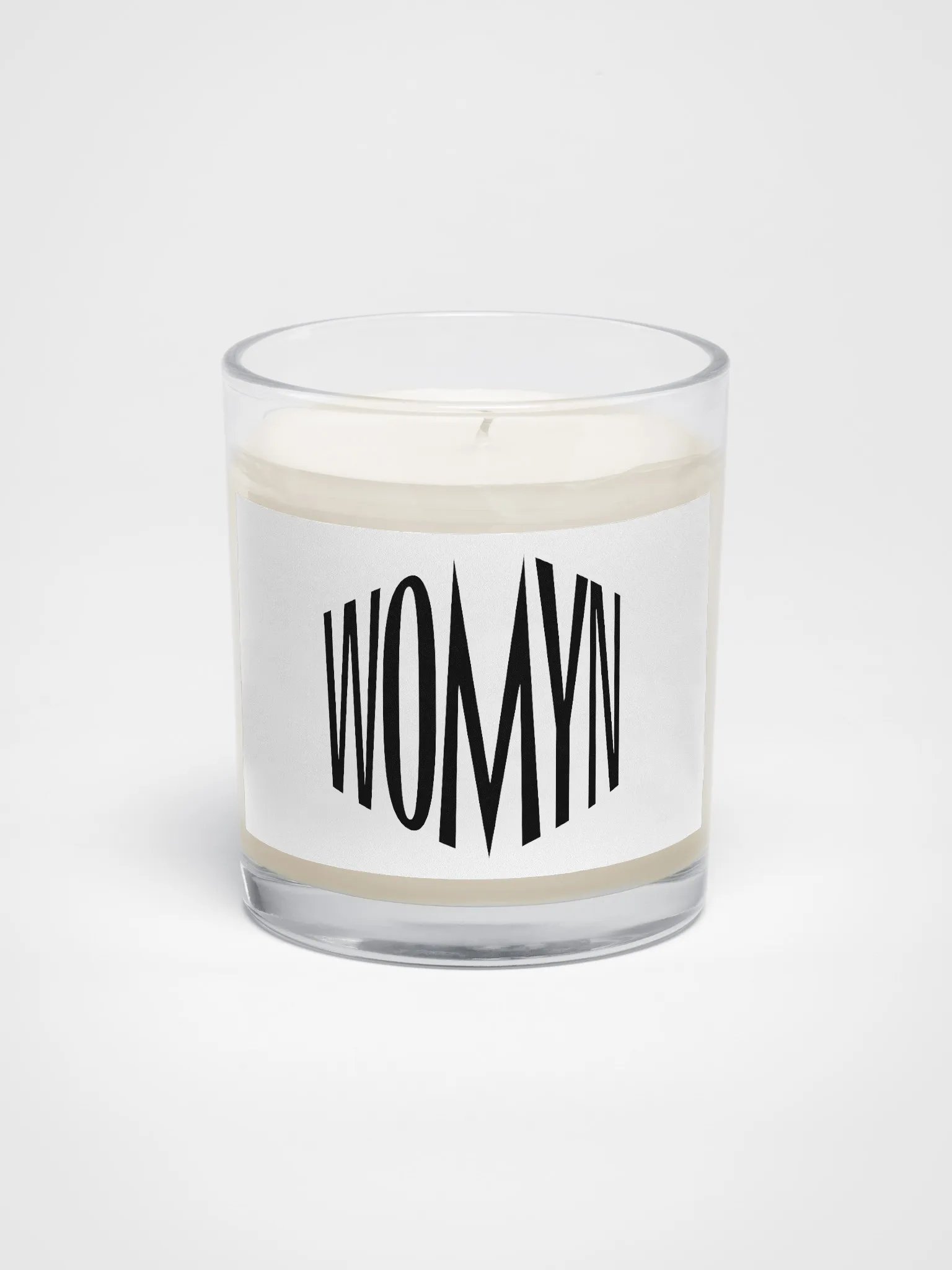 Womyn logo candle product image (1)