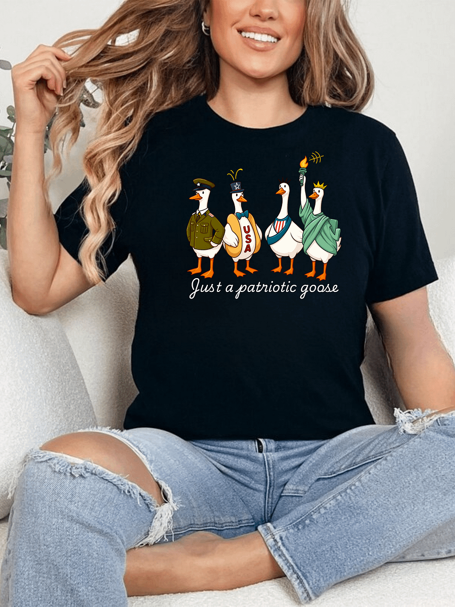 Patriotic Goose | 4th of July Silly Goose Clipart | USA Goose Sublimation Design | Funny product image (25)
