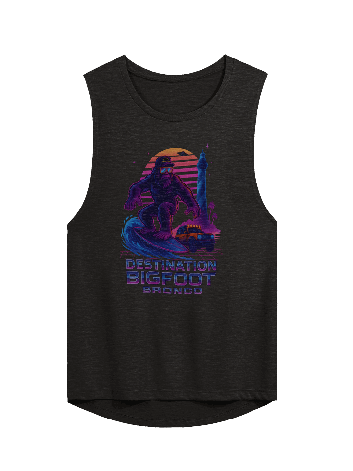 Destination Bigfoot Bronco Synthwave Flowy Women's Muscle Tank (Multiple Colors Available) product image (1)