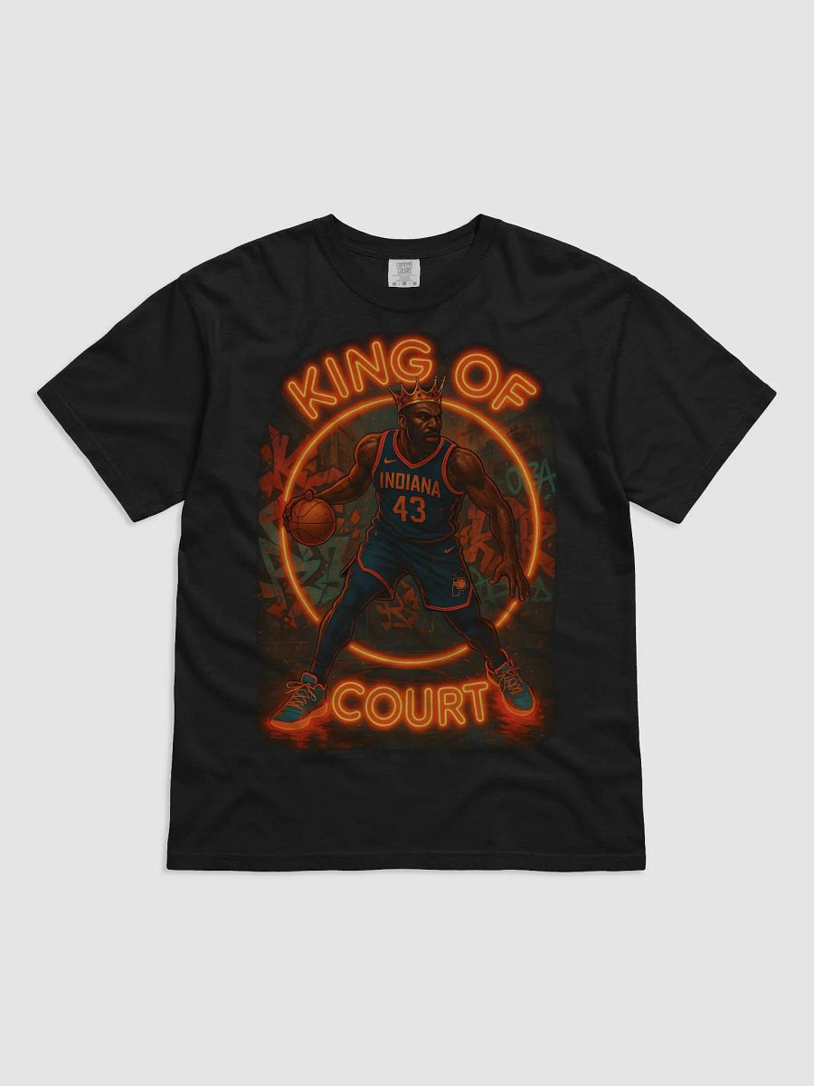 King of the Court Neon Basketball Art – Indiana Streetwear Poster or T-Shirt Design product image (1)