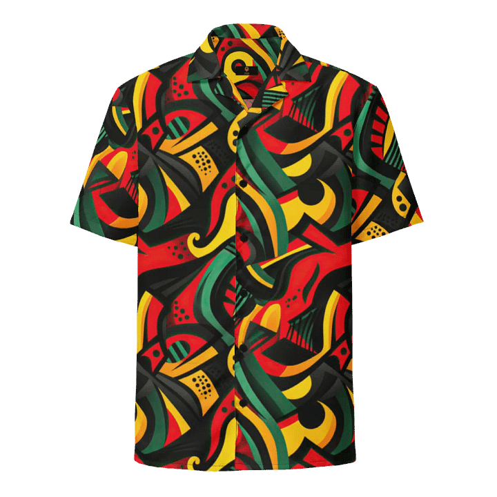 Legacy Vibes: African Black History Month Button-Down Shirt. product image (1)