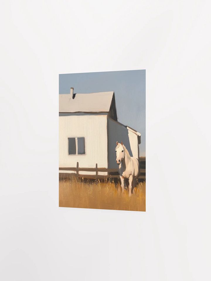 Modern Farmhouse: White Horse Art Print product image (9)