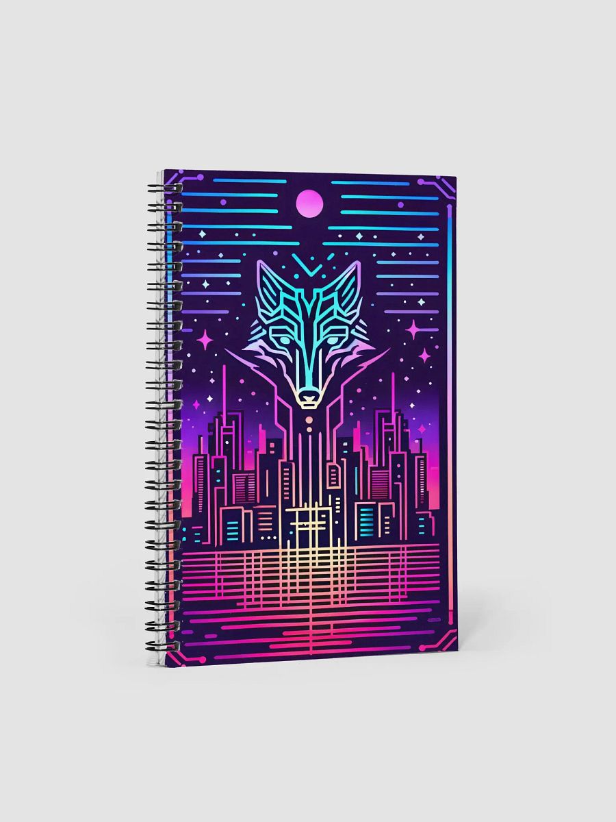 Cyberpunk Wolf Spiral Notebook product image (1)
