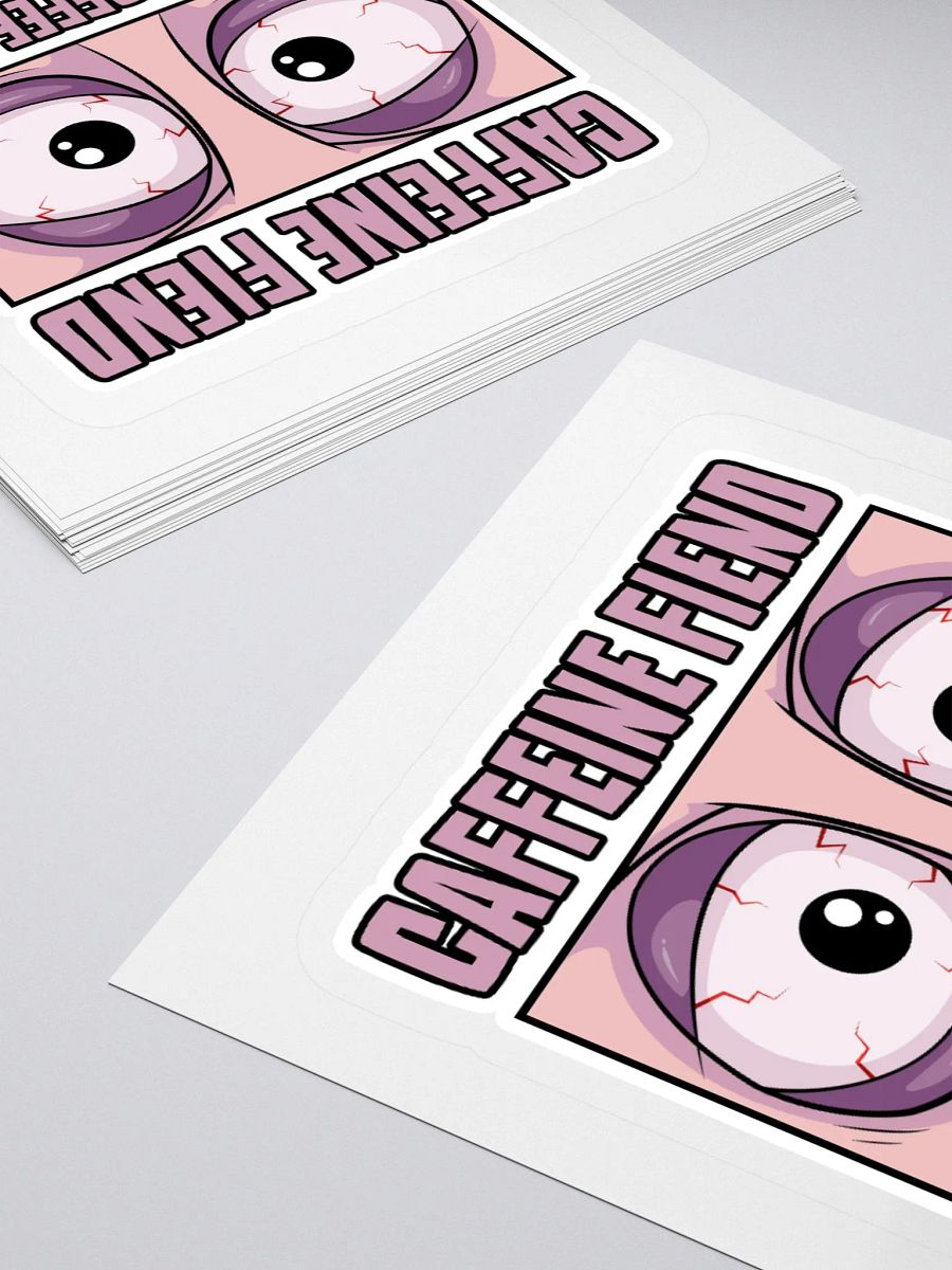 Caffeine Fiend Funny Coffee Sticker – More Coffee, Now! product image (12)