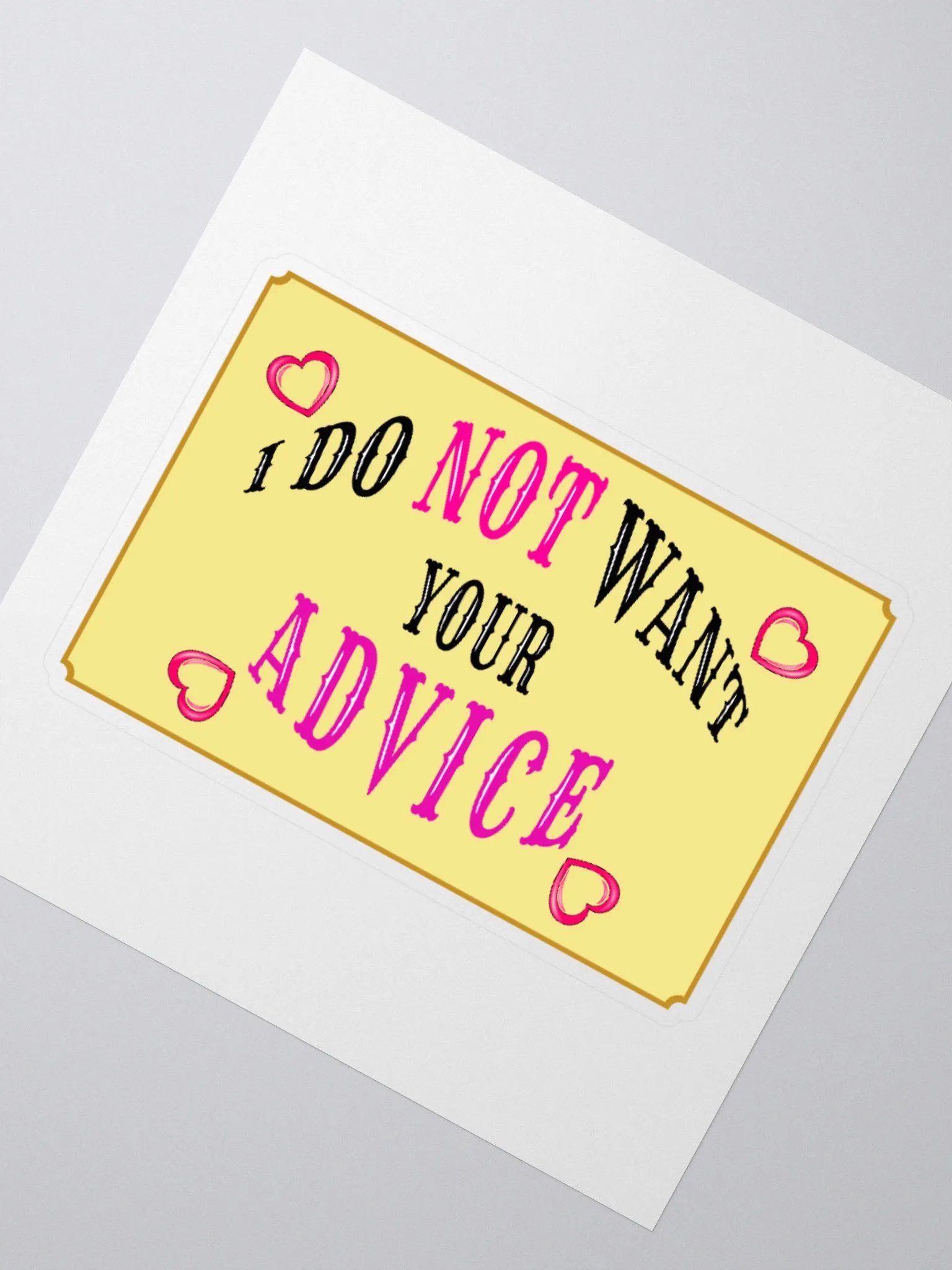 No Advice Sticker product image (6)