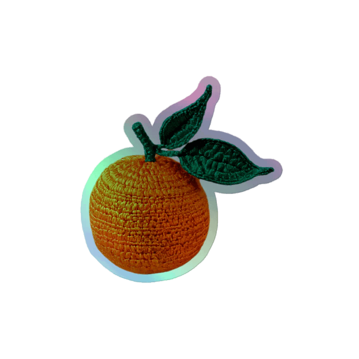 CozyAvocado Kiss-Cut Holographic Sticker Sheet Orange #1 product image (2)