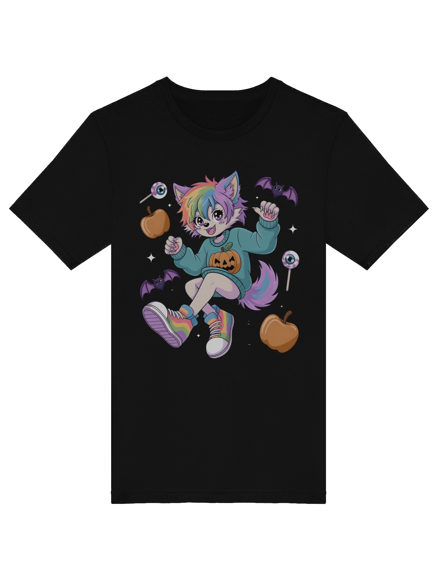 Rainbow Halloween Fox T-Shirt product image (5)