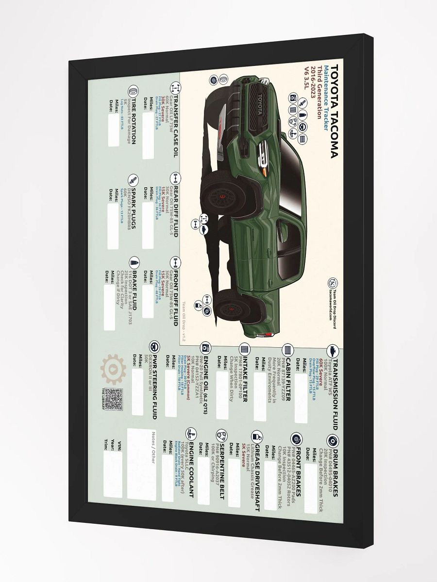 3RD GEN MAINTENANCE TRACKER V1.2 - Army (FRAMED) product image (3)